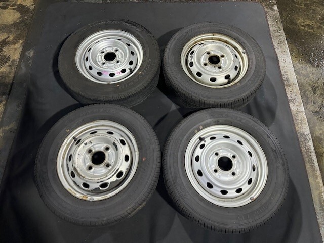 RA1 プレオ 鉄ホイール12×4.00B 155/70/R12 グッドイヤータイヤ ☆引き取り歓迎☆千葉市若葉区から出品☆_画像1