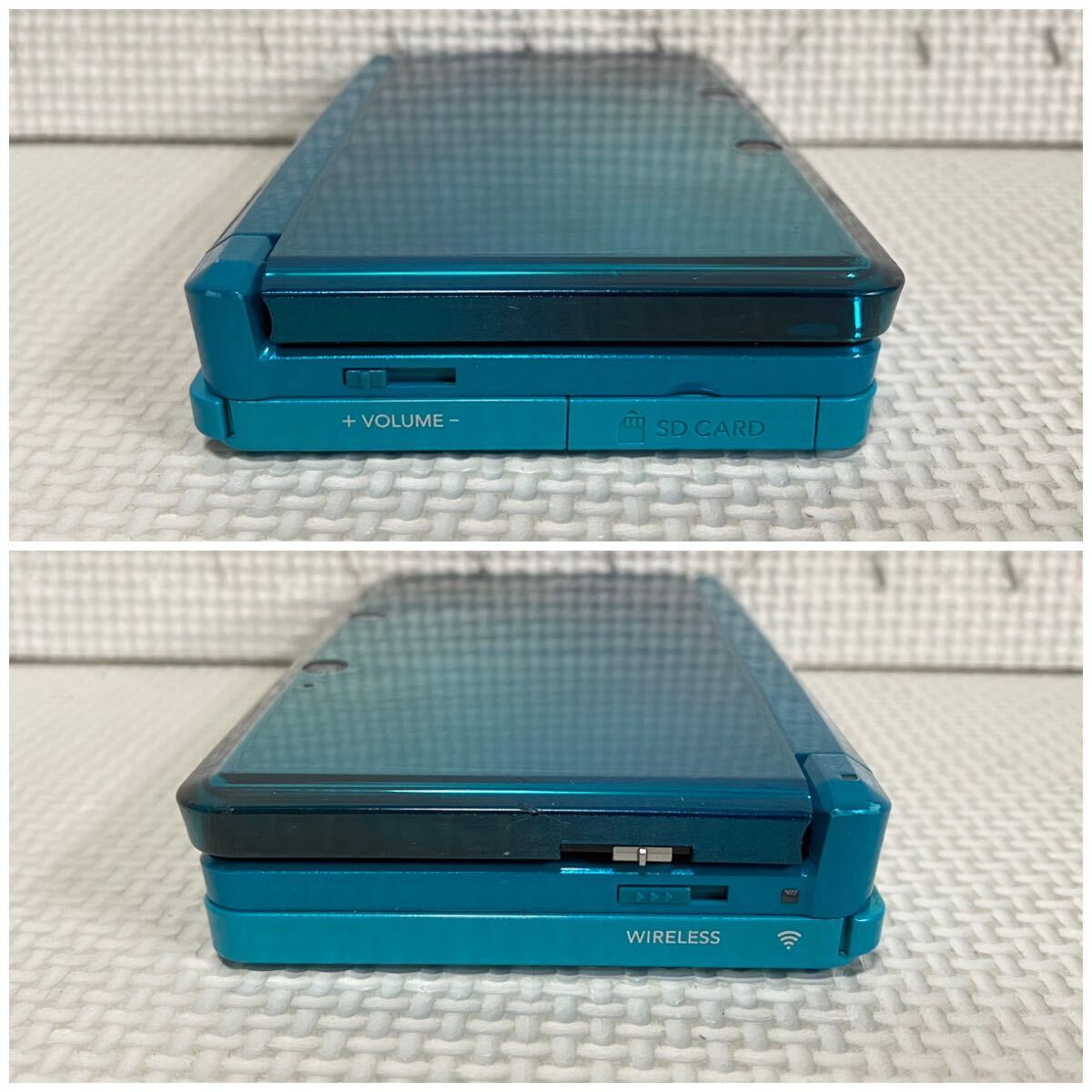 1 jpy * Nintendo 3DS aqua blue Nintendo nintendo CTR-001(JPN) charger AC adapter SD memory 4GB touch pen blue emerald green 