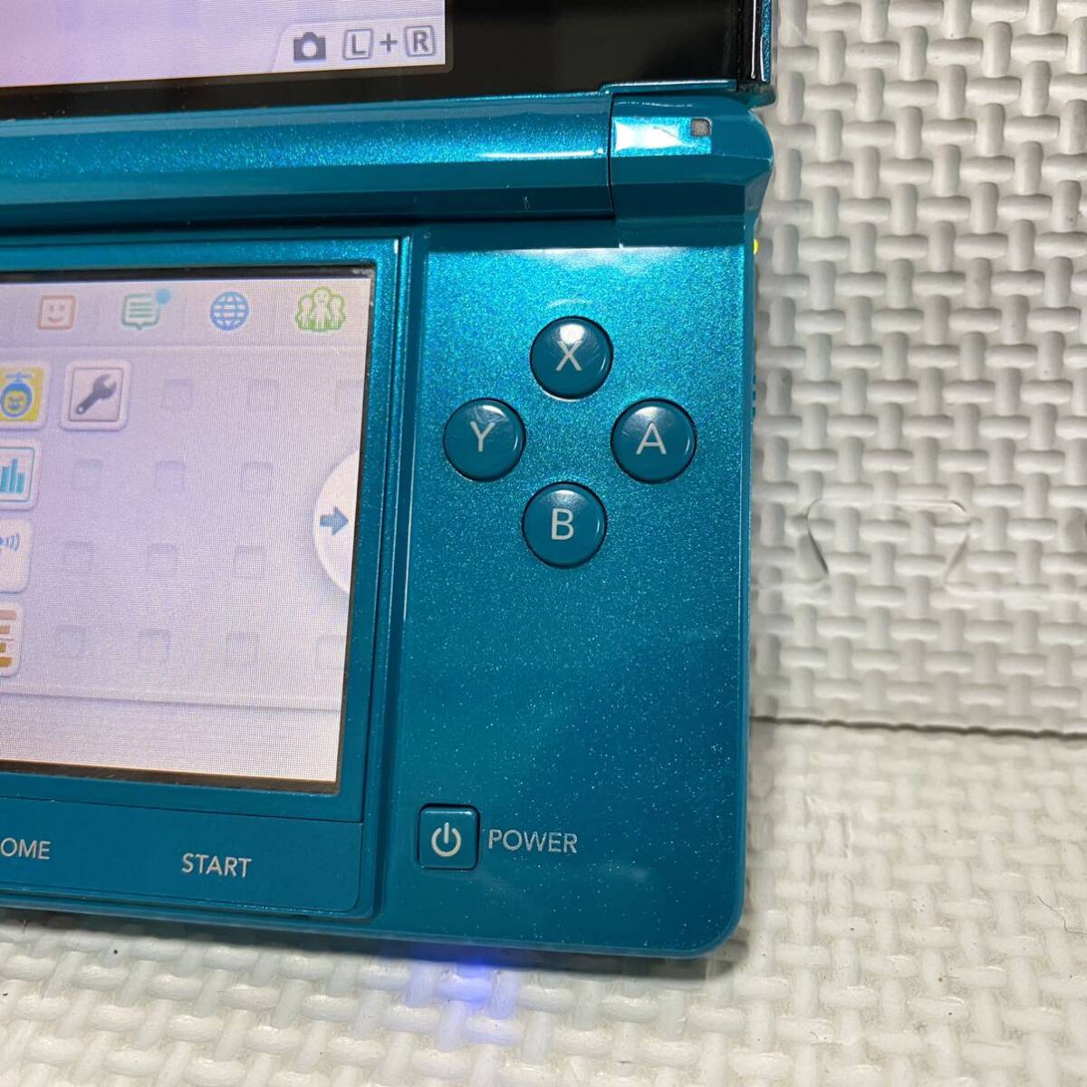 1 jpy * Nintendo 3DS aqua blue Nintendo nintendo CTR-001(JPN) charger AC adapter SD memory 4GB touch pen blue emerald green 