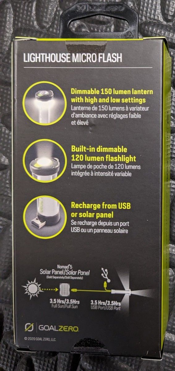 【新品未使用】GOAL ZERO Lighthouse Micro Flash ゴールゼロ ランタン LEDライト フラッシュ