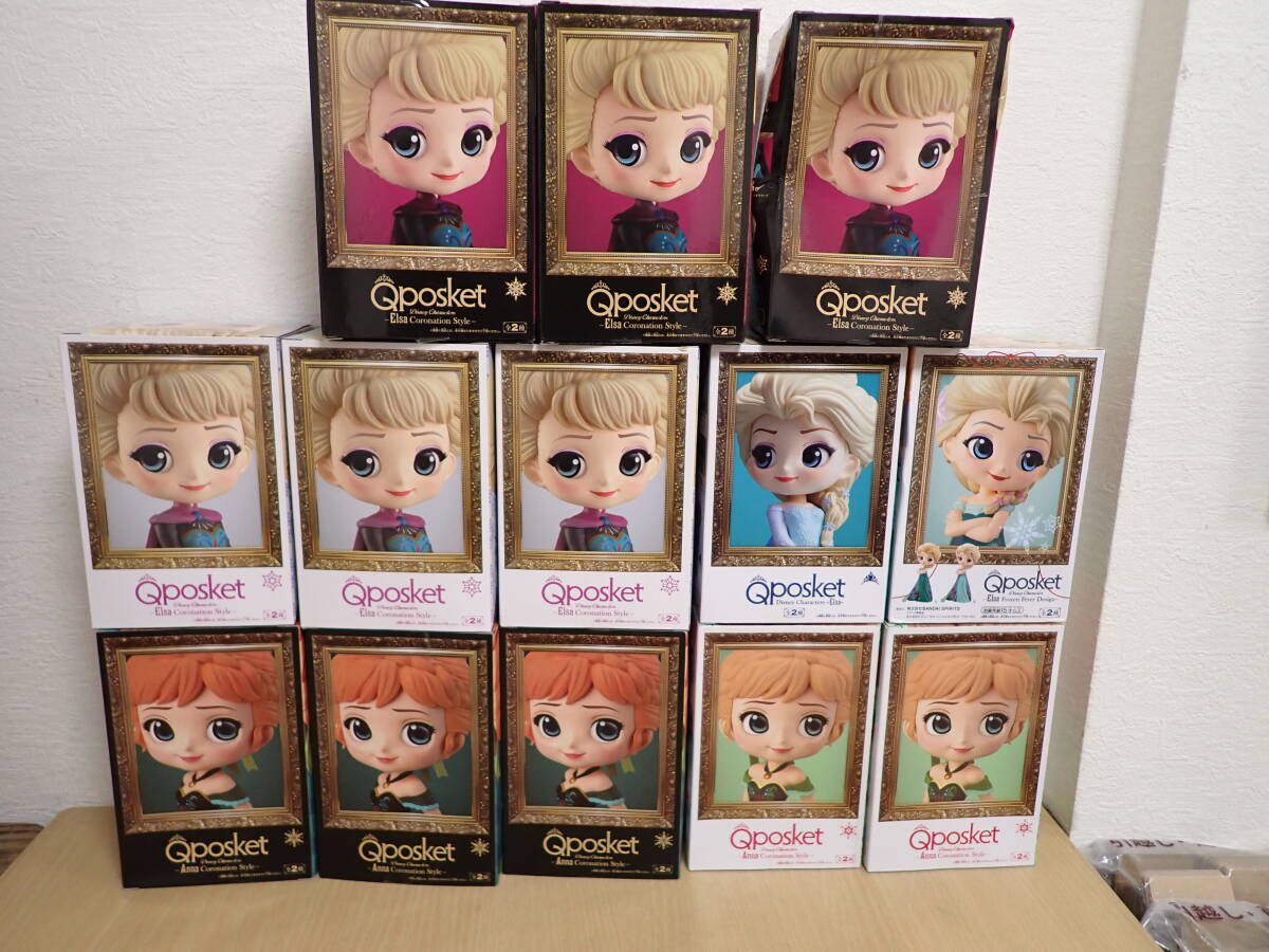 「6051/S5C」N.まとめて13点 Qposket ディズニーDisney Characters Coronation Anna Elsa アナと雪の女王 アナ エルサ フィギュアの画像3