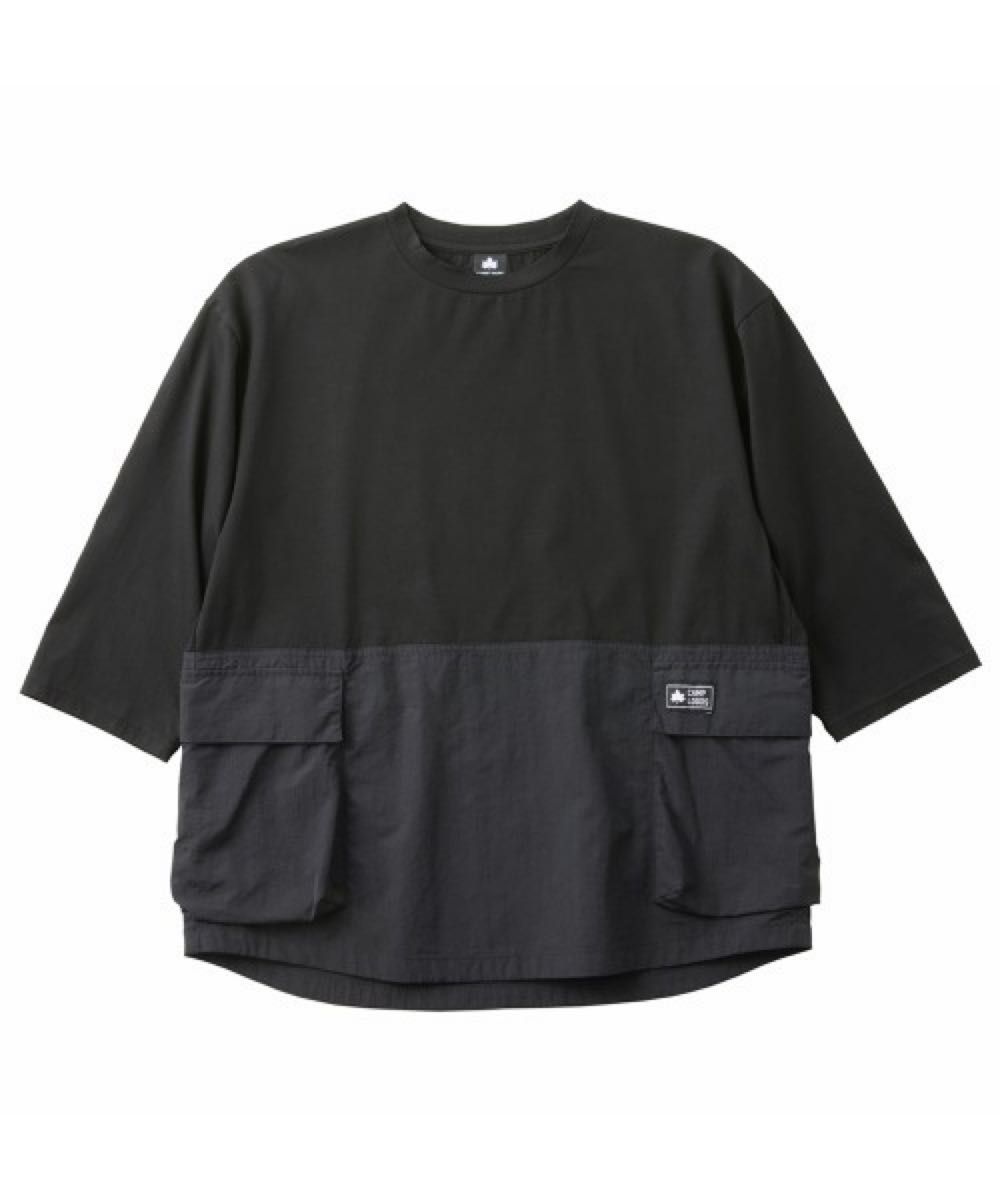 【CAMP LOGOS/キャンプロゴス】コットン×ナイロン 7分袖 コンビネーションTシャツ