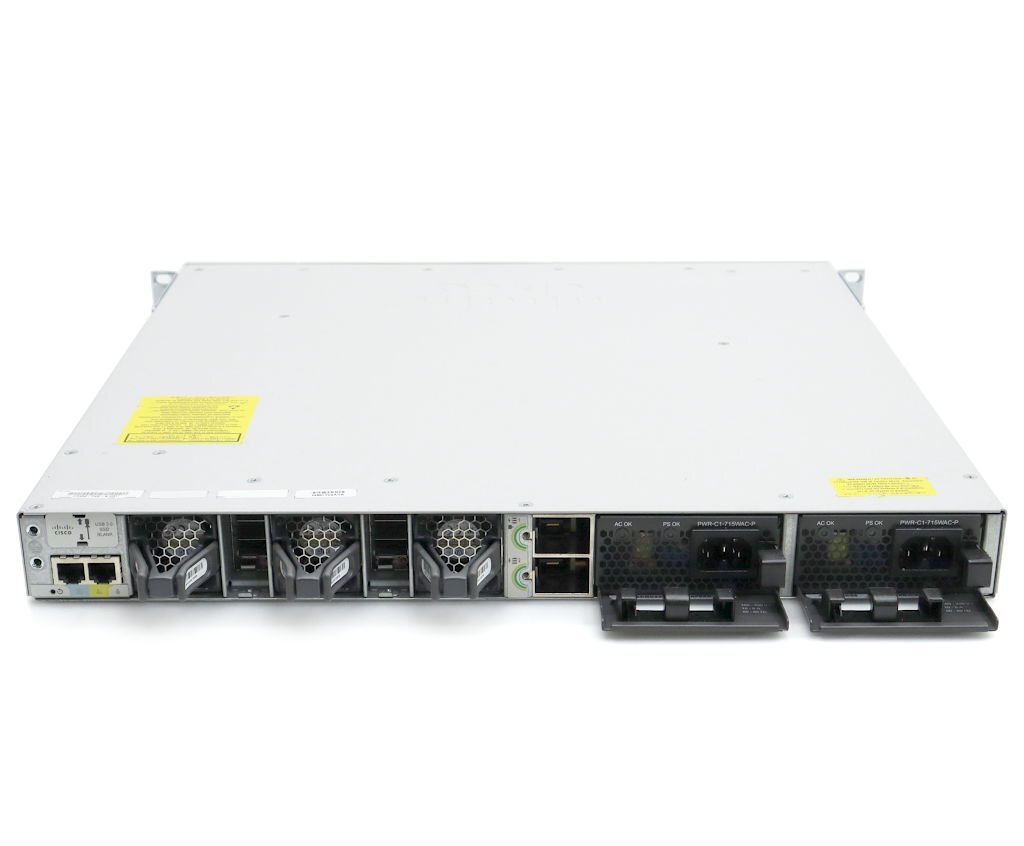 Cisco C9300-24S-A V01 24ポート1GbE SFPスロット CAT9K_IOSXE Ver.17.3.4 network-advantageライセンス 冗長電源(PWR-C1-715WAC-P×2基)_画像2