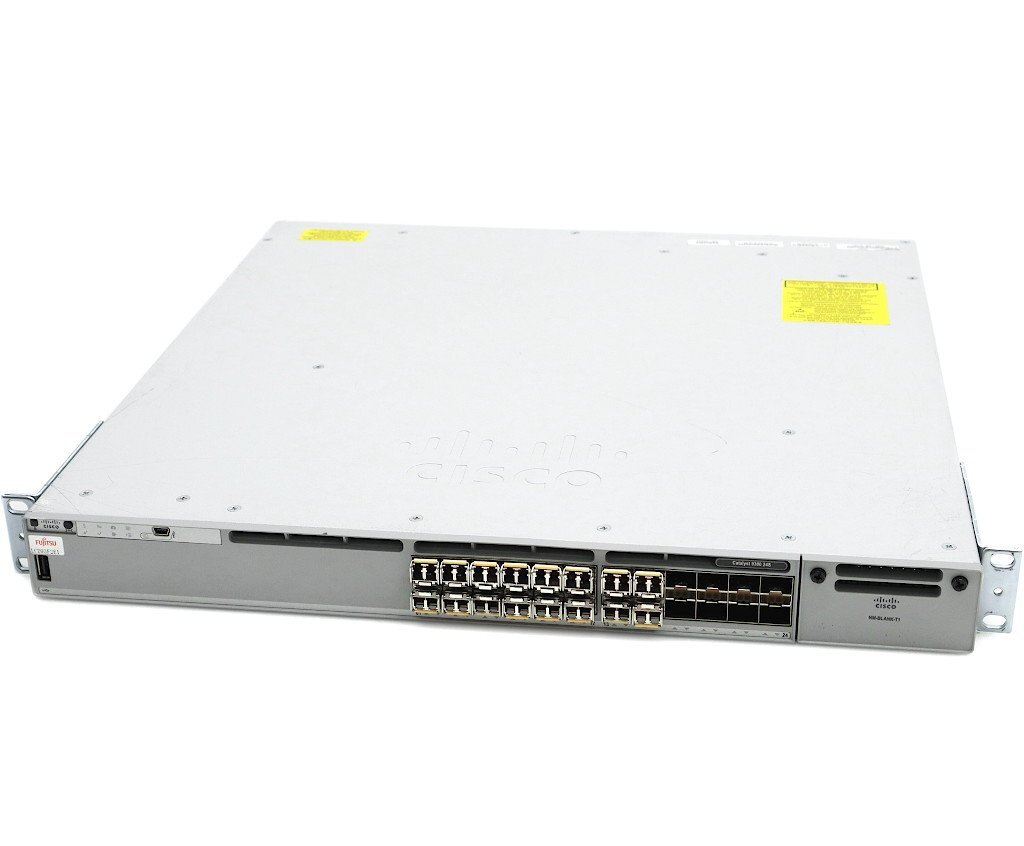 Cisco C9300-24S-A V01 24ポート1GbE SFPスロット CAT9K_IOSXE Ver.17.3.4 network-advantageライセンス 冗長電源(PWR-C1-715WAC-P×2基)_画像1