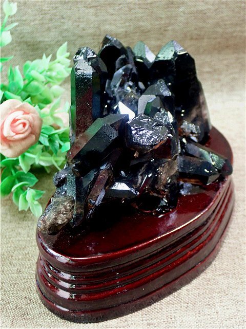 AAA級【魔除け】◆天然モリオン(黒水晶）クラスター179C6-80C62Dの画像5