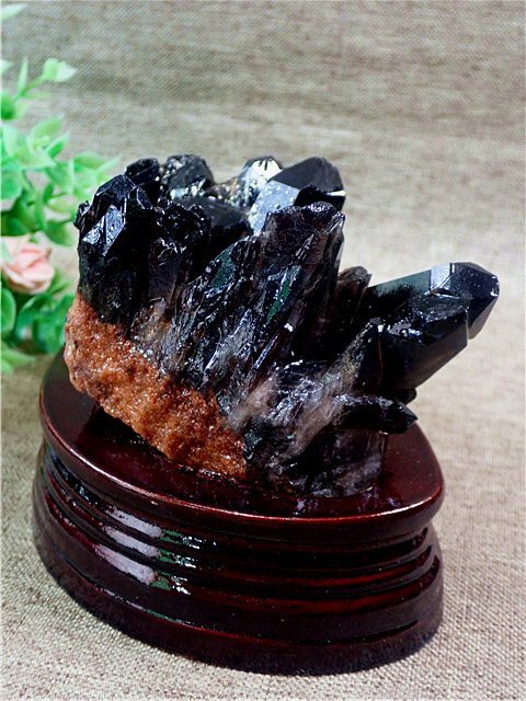 AAA級【魔除け】◆天然モリオン(黒水晶）クラスター179C6-71C66Dの画像4