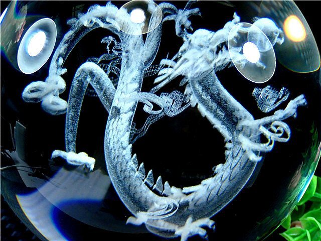  approximately :150mm super beautiful * dragon entering K9 crystal circle sphere 179B1-141B126D