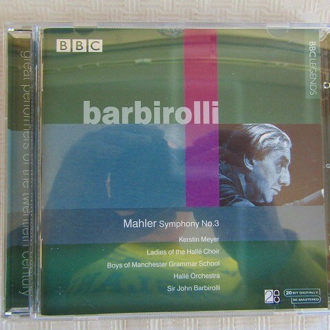 【BBC 2CD】バルビローリ＆ハレo「マーラー：交響曲第3番」1969年ライブ録音マンチェスター_画像1