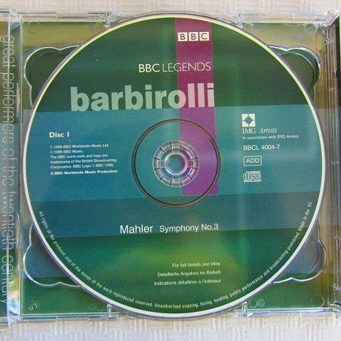 【BBC 2CD】バルビローリ＆ハレo「マーラー：交響曲第3番」1969年ライブ録音マンチェスター_画像3