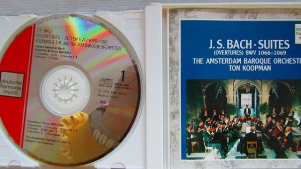 【国内/DHM２CD】コープマン「J.S.バッハ：管弦楽組曲全曲」1988年の画像3