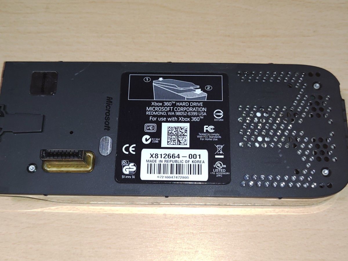 Xbox 360 HDD 120GB ハードディスク 黒 動作確認+初期化済み