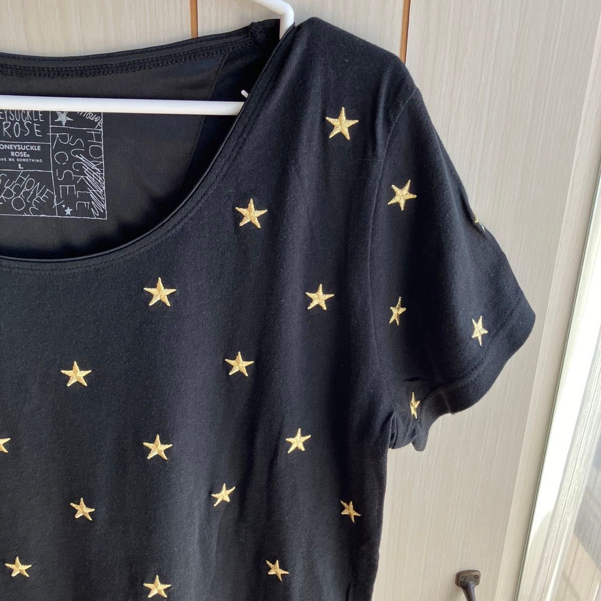 ライトオン レディース 星柄刺繍Tシャツ Lサイズ