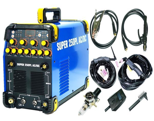 [ super specifications ] alternating current / direct current inverter TIG welding machine + plasma cutter SUPER250PL AC/DC blue! Pal s single phase 100V/200V iron stain aluminium k