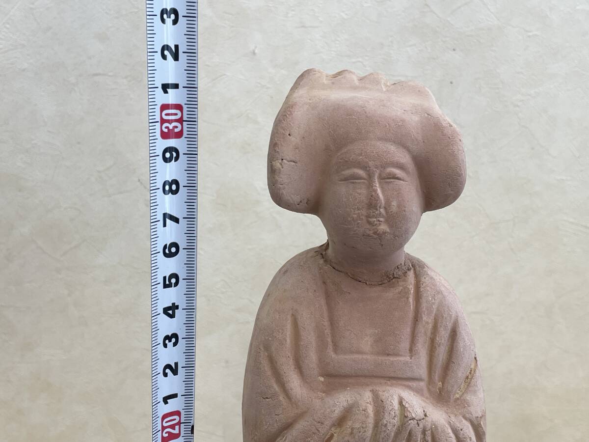 1 jpy ~ Tang era Tang three .. China fine art .. woman . earth doll person ornament work of art antique goods old .. person 