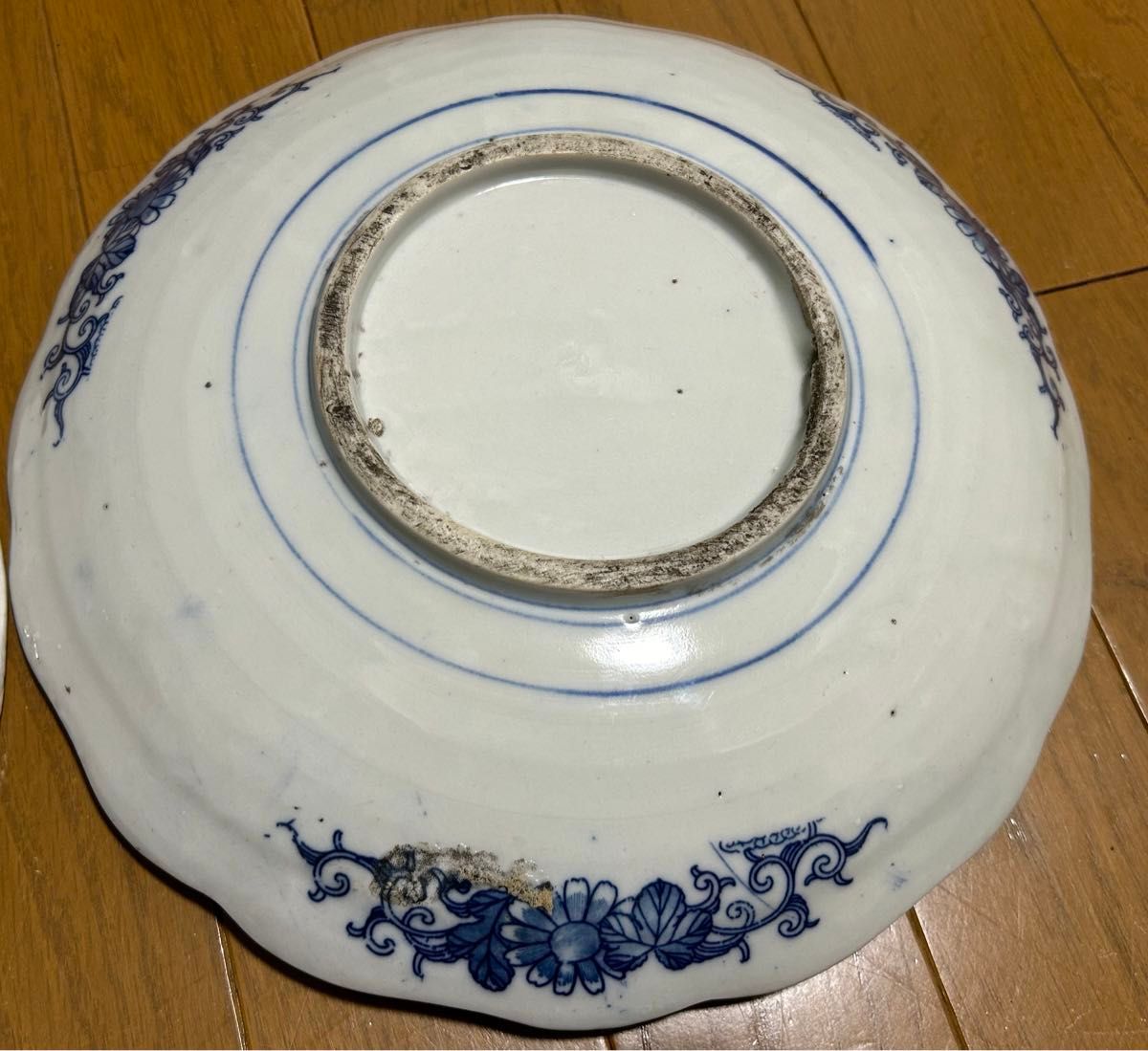 骨董品 菓子鉢 約50年前 鶴 大皿 鳳凰 2枚セット アンティーク 骨董品 菓子鉢 約50年前 鶴 大皿 鳳凰 2枚セット アンティーク