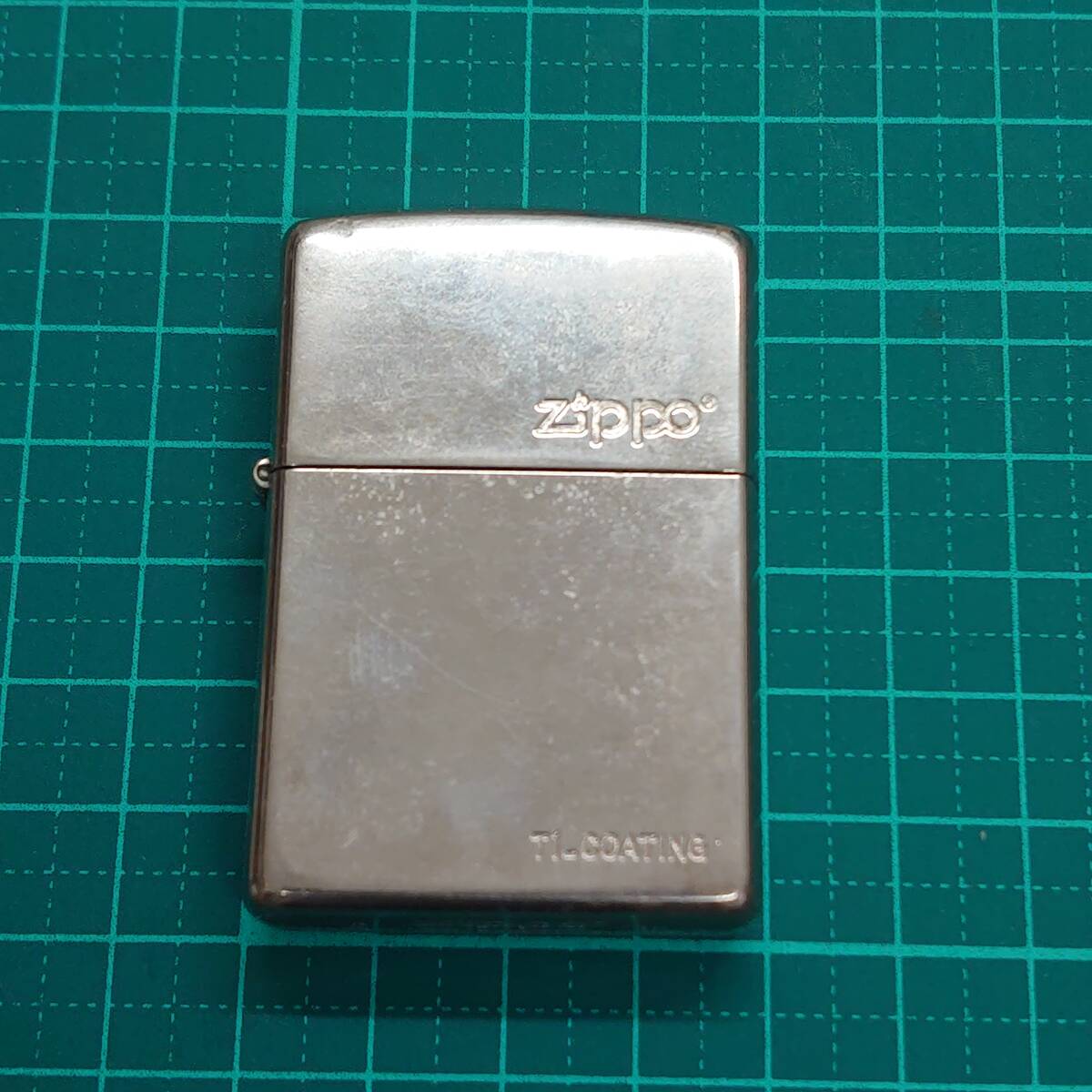 ＃3980A【着火未確認　訳アリ　ZiPPO/ジッポー　オイルライター　シンプル　約10年前　火花あり　2014年/1月製造　アメリカ製】_画像1