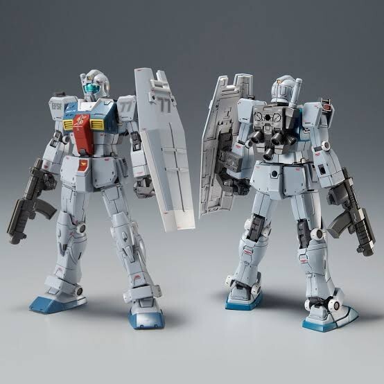 【新品 未組立品】HG 1/144 ジム スレッガー搭乗機 モロッコ戦線仕様 ショルダーキャノンミサイルポッド装備 3機セット プレミアムバンダイの画像6