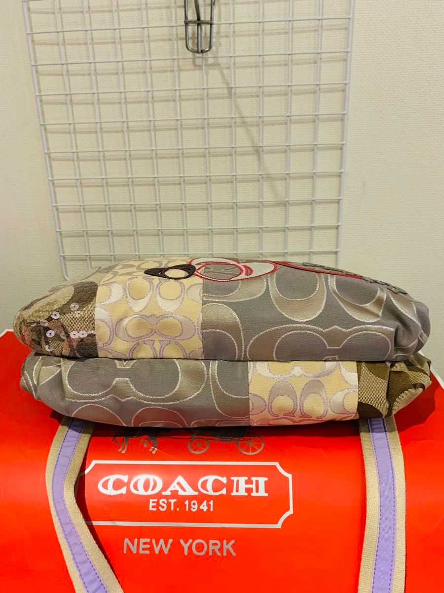 【未使用に近い】coach コーチ2way  ショルダーバッグ トートバッグ　レザーキャンパス