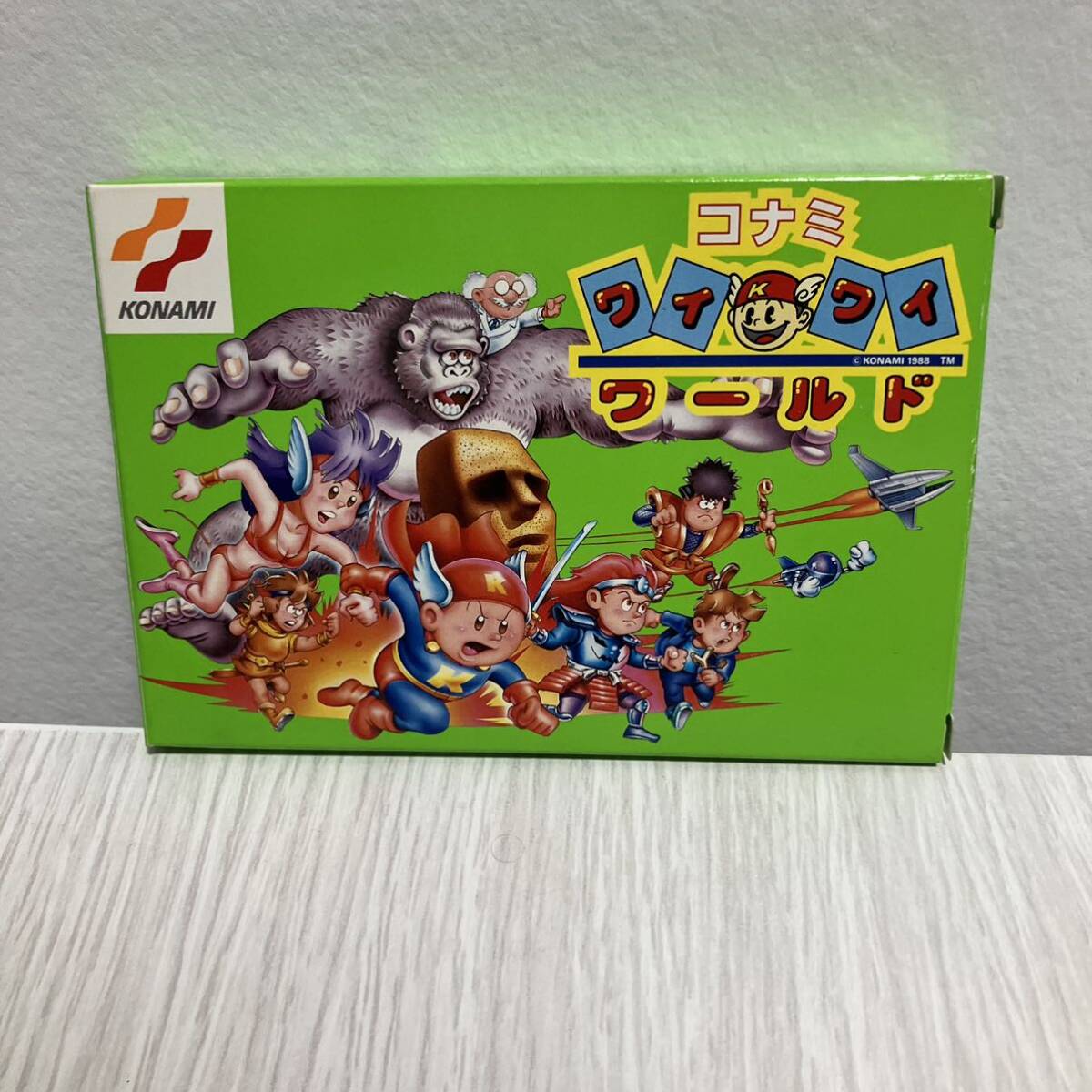 * Famicom *waiwai world Konami retro game FC KONAMI box opinion attaching rare beautiful goods operation verification ending 
