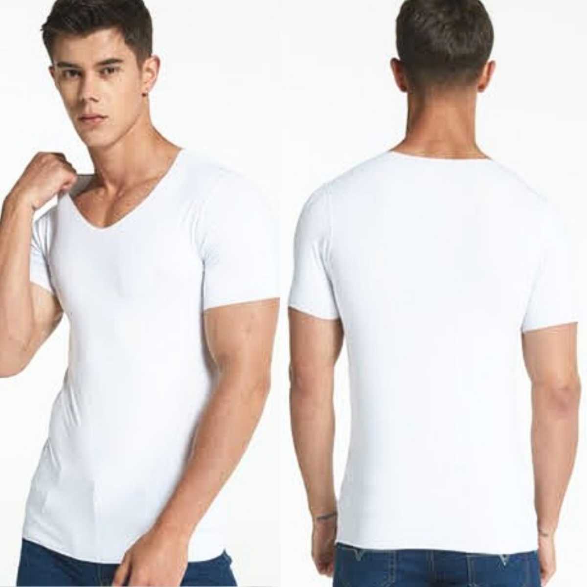 2枚 インナーシャツ 半袖 アンダーシャツ アイスシルクシャツ メンズシャツ Tシャツ Vネック 半袖下着 男性下着 シャツ 男性肌着 メンズ