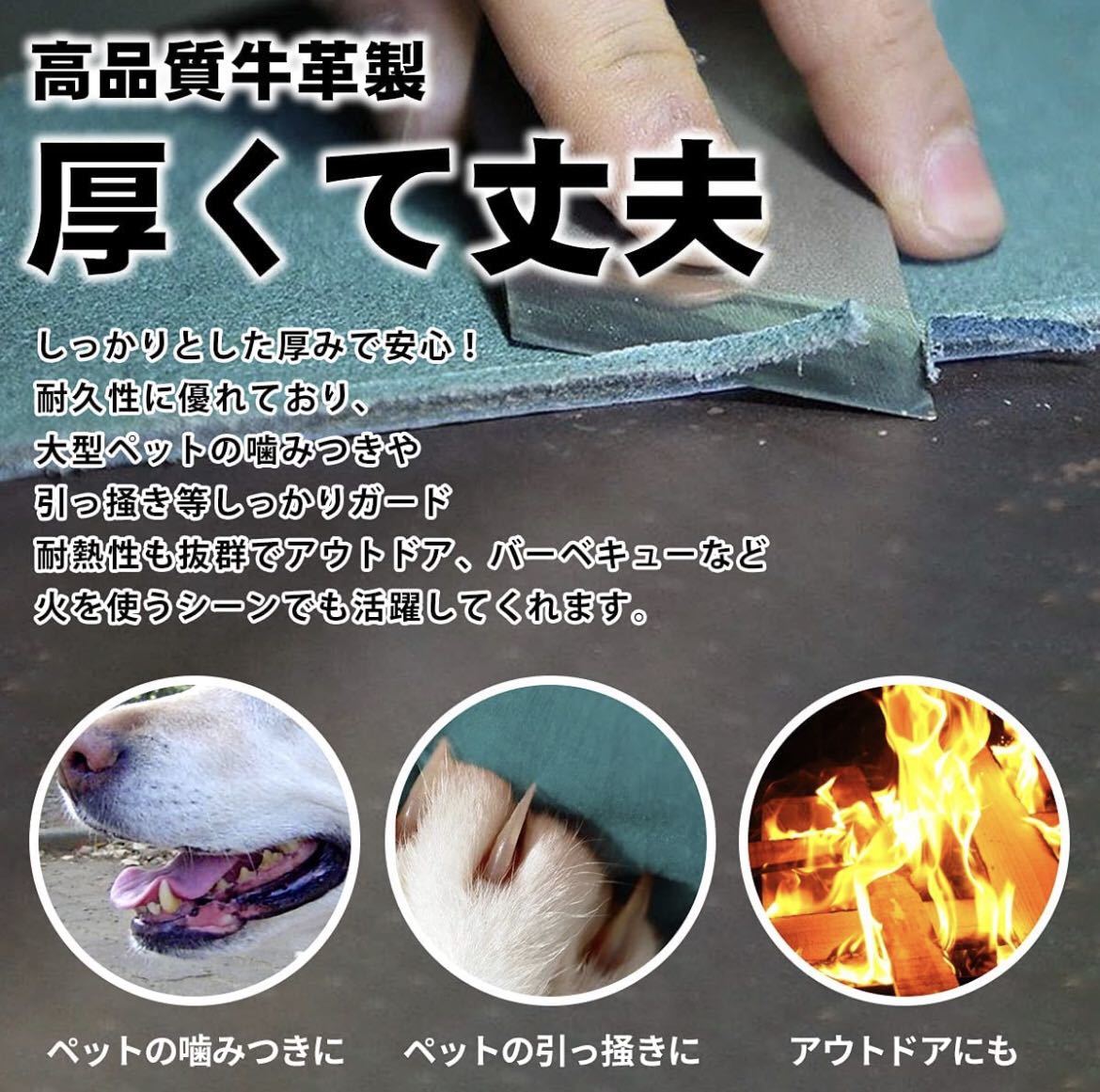 ペットグローブ 噛みつき防止 牛革 保護手袋 耐熱手袋 ガーデニング BBQ ロンググローブ 手袋 グローブ ドッグトレーナー推奨 トリミング_画像3