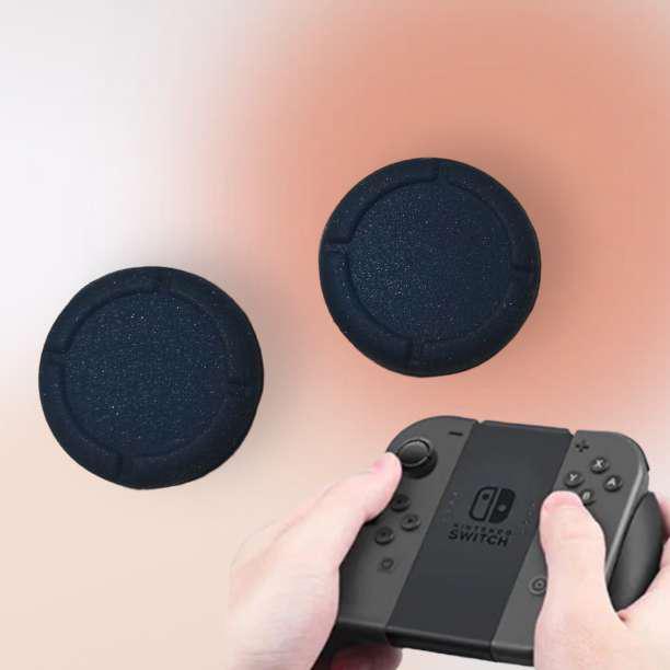 Nintendo switch ジョイコン スティックカバー 黒2個 交換_画像2