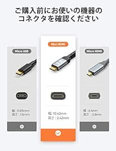 Snowkids Mini HDMI ケーブル 5m ミニ hdmi 双方向 4K 30Hz (タイプAオス-ミニタイプCオス_画像2