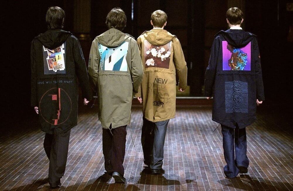 スペシャル!! RAF SIMONS 2003AW/Closer 超希少 Peter Savilleグラフィック/ペイント入り モッズコート 48/美品 undercover/helmut lang_画像10