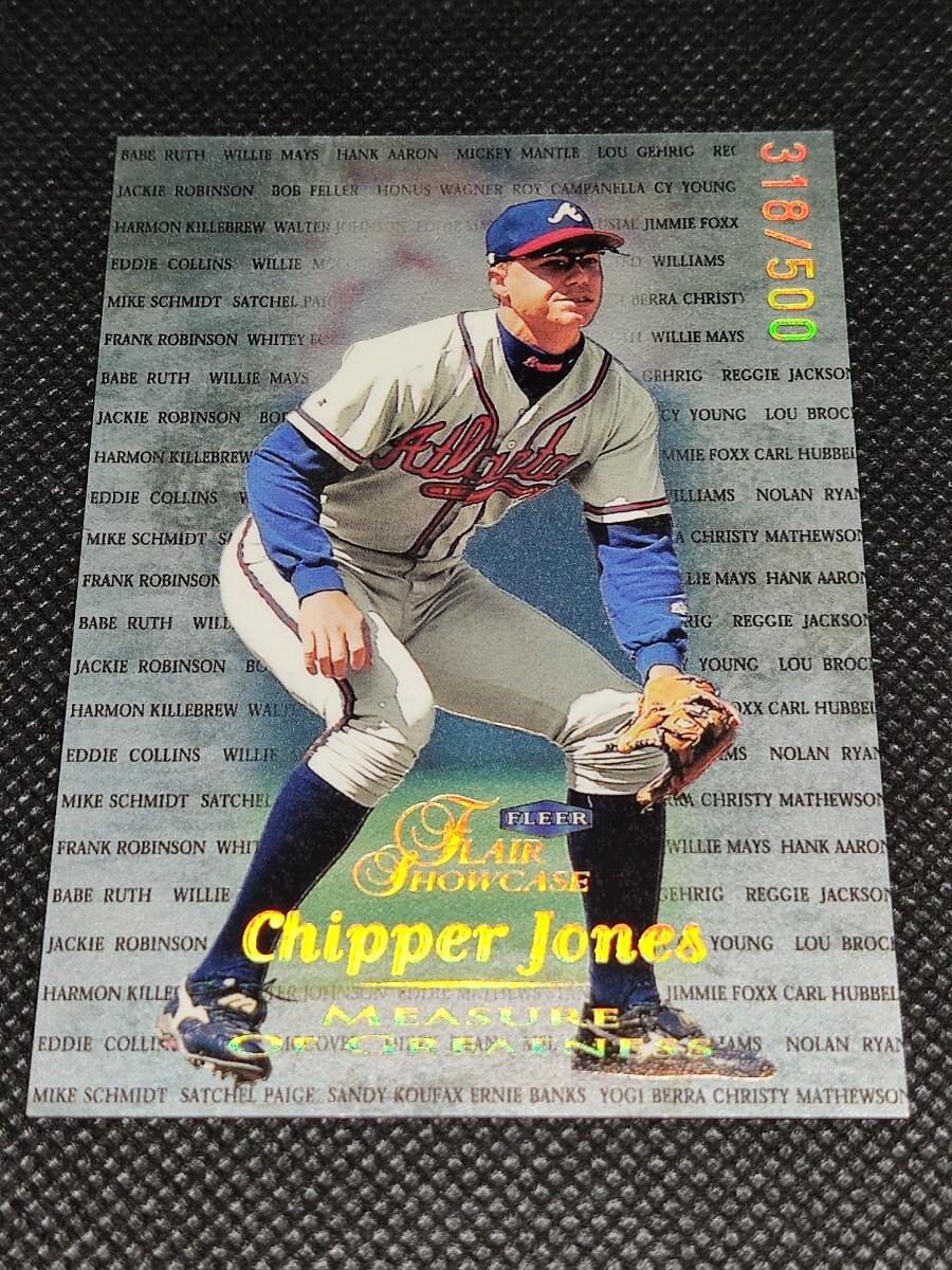 1999 FLEER FLAIR SHOWCASE 318/500 CHIPPER JONES chipper * Jones 500 sheets 