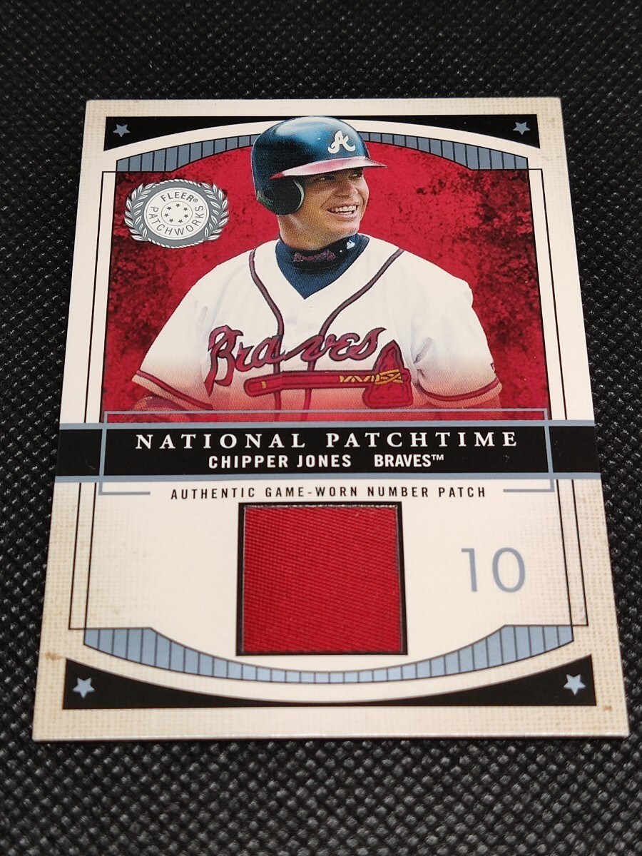 2003 FLEER PATCHWORKS NATIONAL PATCHTIME 55/75 CHIPPER JONES チッパー・ジョーンズ 75枚_画像1