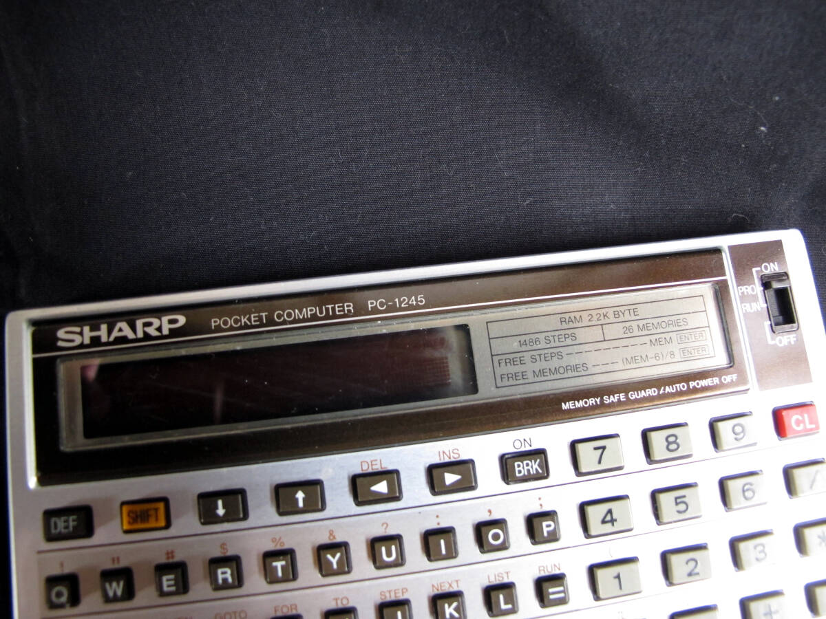 SHARP シャープ ポケットコンピュータ PC-1245　[純正] [動作未確認][液晶漏れ] [中古]