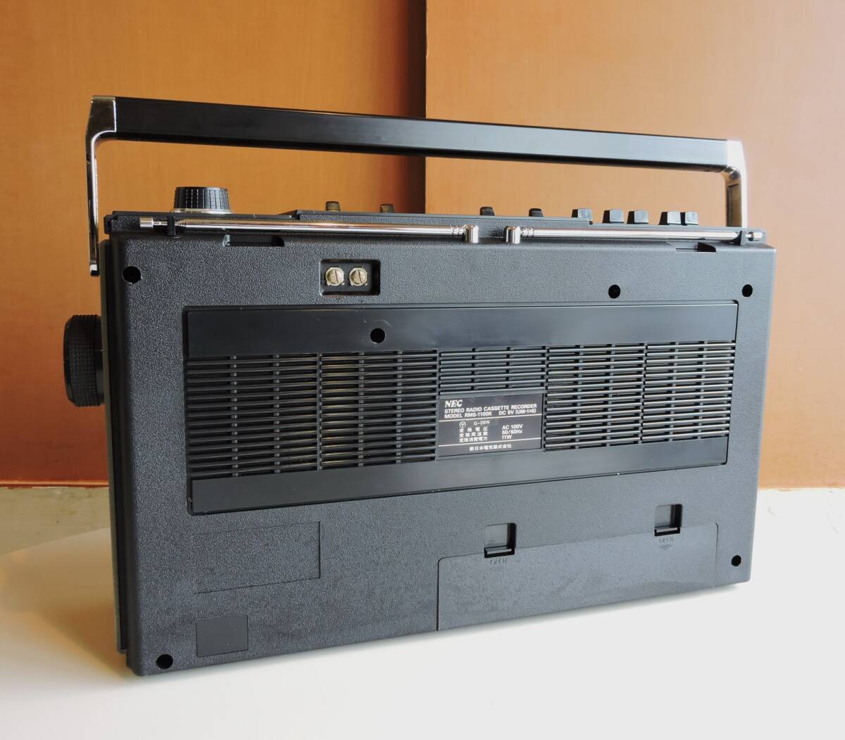 70s 3バンド・ラジオ ビンテージ ラジカセ NEC RMS-1100R 整備済 動作正常 使用頻度低 美品 ステレオ・スプレッド機能搭載 検）BCL 高音質_電池動作正常