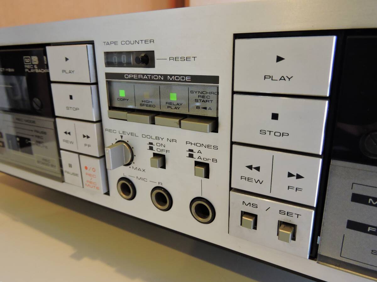80s PIONEER ダブル・カセットデッキ CT-Y8W 整備済み 動作正常 美品 ピッチコントロール/選曲機能 フルロジック 1982年の画像5