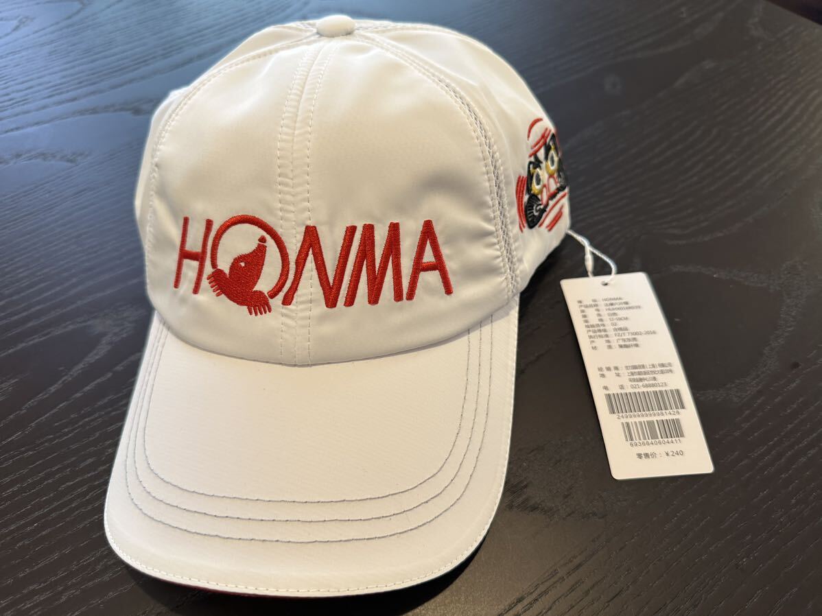 【新品 タグ付き】本間ゴルフ HONMA ホンマ メッシュ キャップ ホワイト系 帽子 ゴルフウェア フリー の画像1