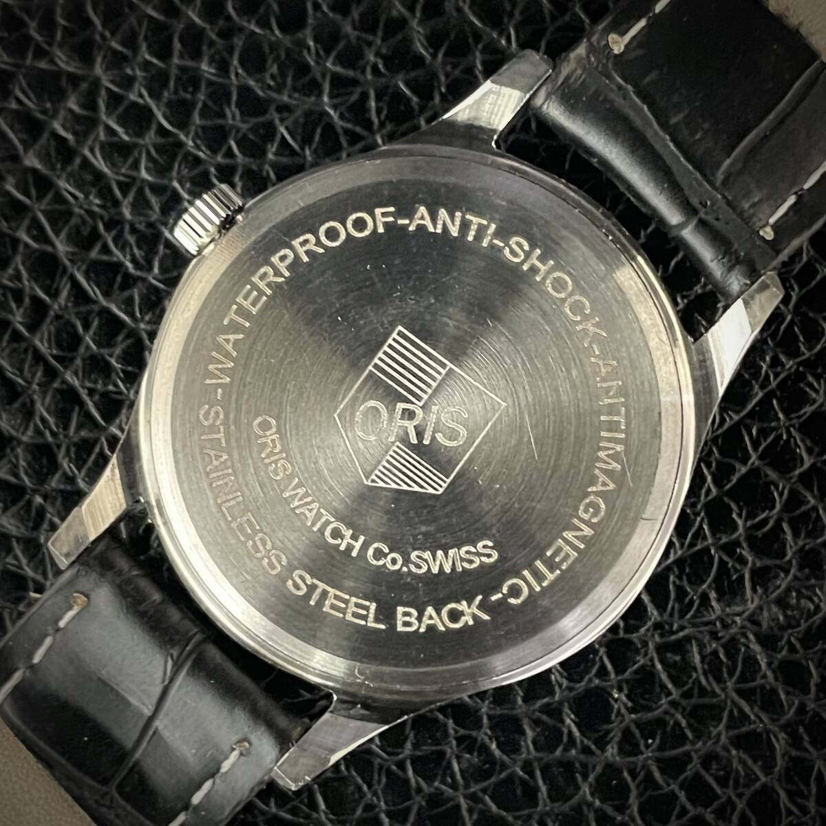 ◆激熱人気◆ 美品 ORIS オリス 1970'S ヴィンテージ 腕時計 メンズ手巻き アンティーク スイス 文字盤ホワイト ドット10_画像5