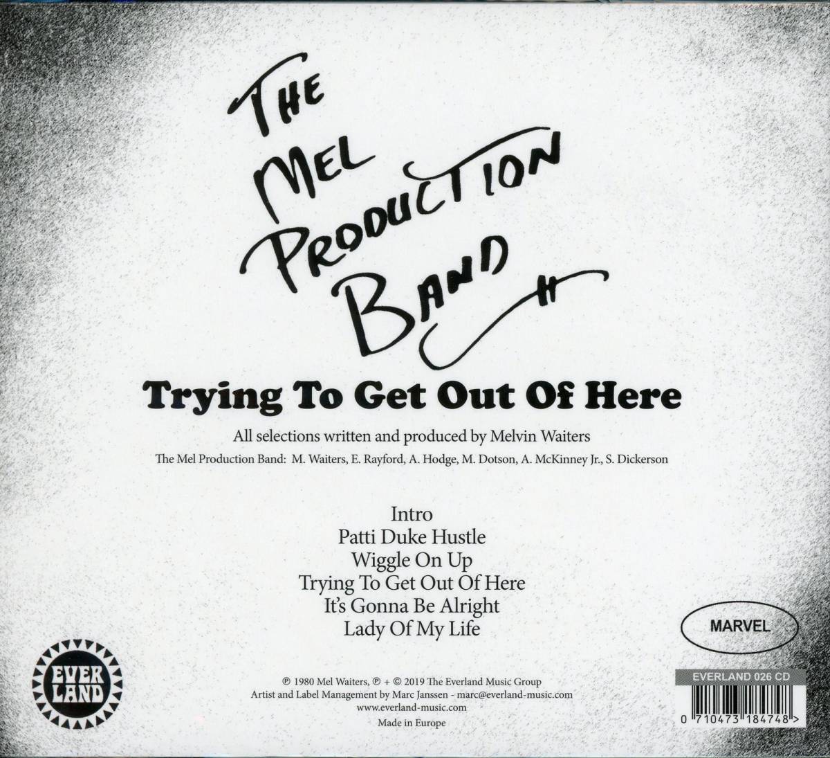 Rare Groove/Jazz Funk/ファンク■MEL PRODUCTION BAND / Trying To Get Out Of Here (1980) Everland発!! 世界初CD化!! Mel Waitersの画像2