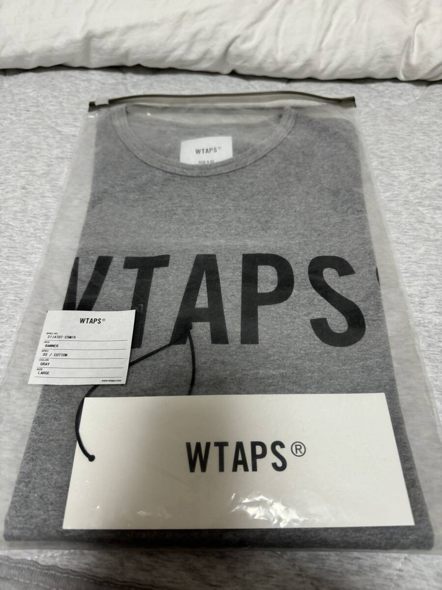 【中古】ダブルタップス WTAPS BANNER SS TEE Color:GRAY SIZE:LARGE 211ATDT-CSM15 (W)TAPSの画像4