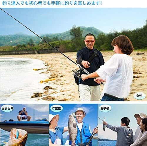 釣り竿セット 2.1m 日本語入門ガイド付き 初心者 釣りセット 炭素伸縮ロード スピニングリール 52点釣り餌 釣りフックセット_画像6