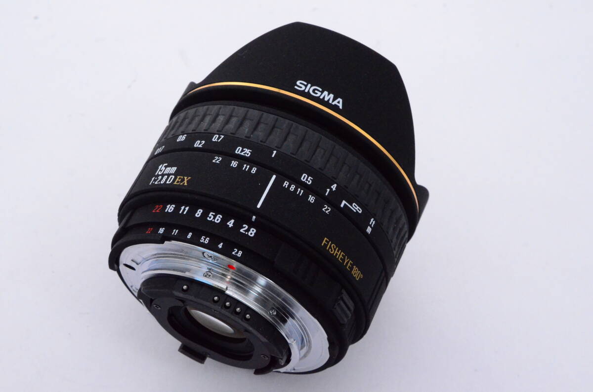 美品 Sigma シグマ EX 15mm F2.8 D Fisheye フィッシュアイ AF レンズ Nikon ニコン用の画像8