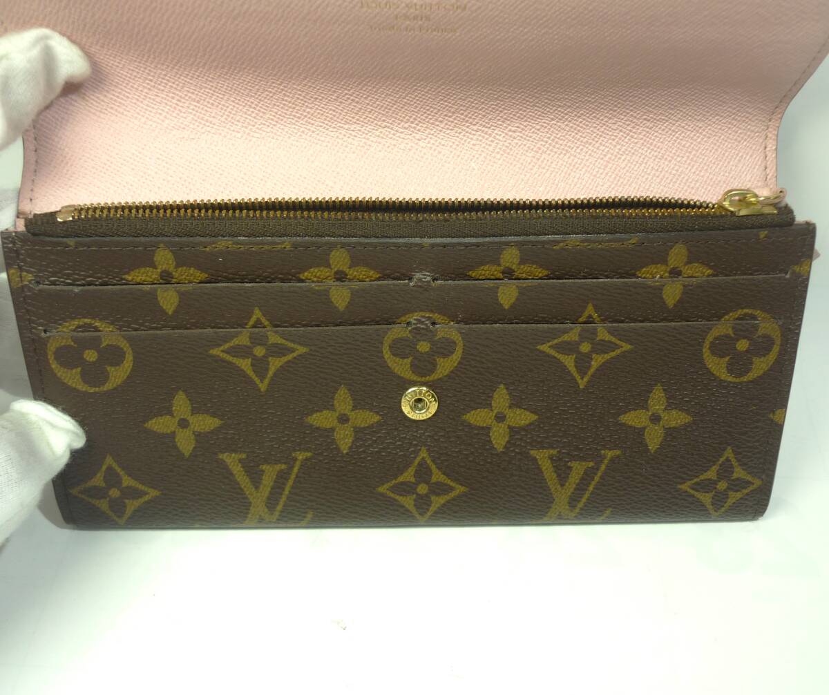 ルイヴィトン（LOUISVUITTON）ポルトフォイユ・エミリー　M61289　イニシャル入り　長財布（中古）_画像4