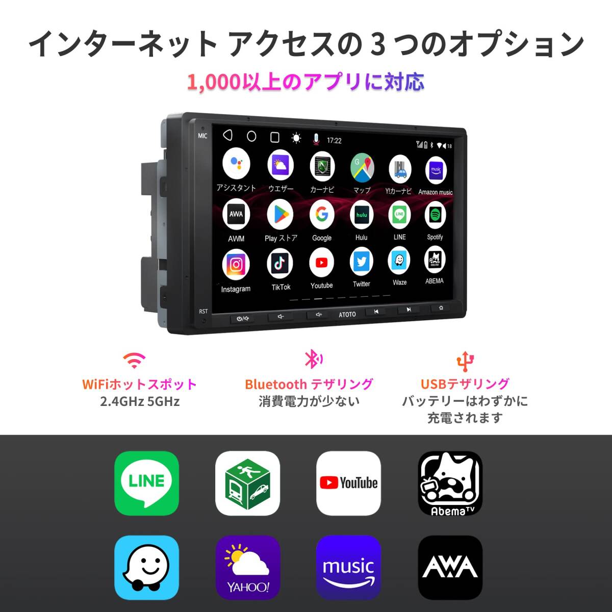 　ワイヤレスカーステレオ♪iPhone＆Android対応