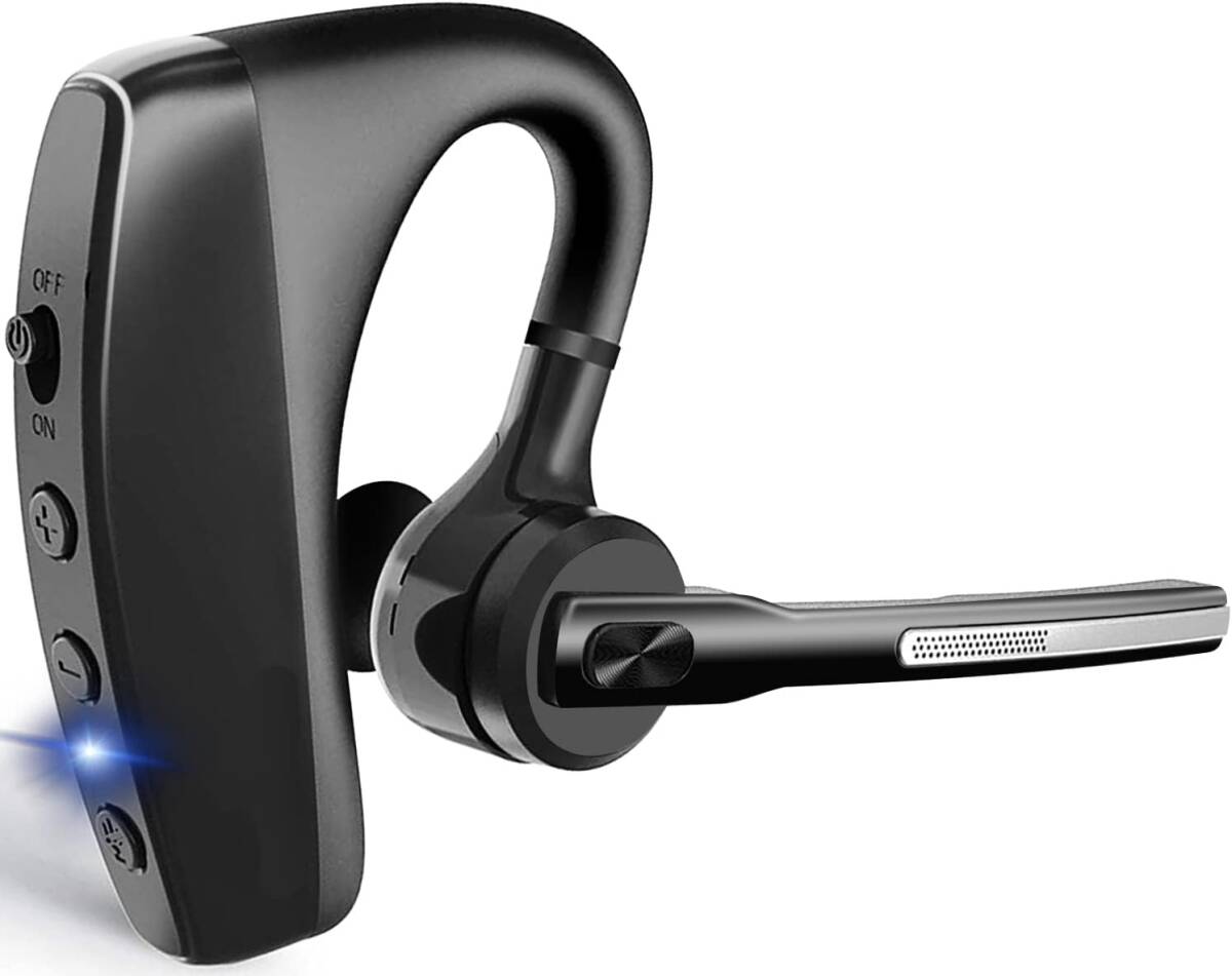日常使い Bluetooth 5.0 ワイヤレスイヤホン、片耳使用型、ダブルマイ