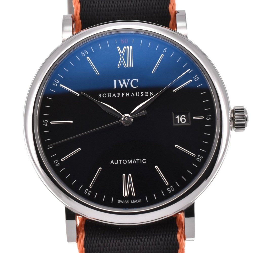 △ IWC IWC SCHAFFHAUSEN IW356502 ポートフィノ デイト 自動巻き メンズ 美品 内箱付き H#128744_画像1