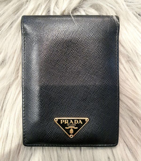 1円~☆PRADA プラダ パスケース カード入れ 定期入れ 黒(管202690/30/60)同梱不可★自己紹介文必読_画像1