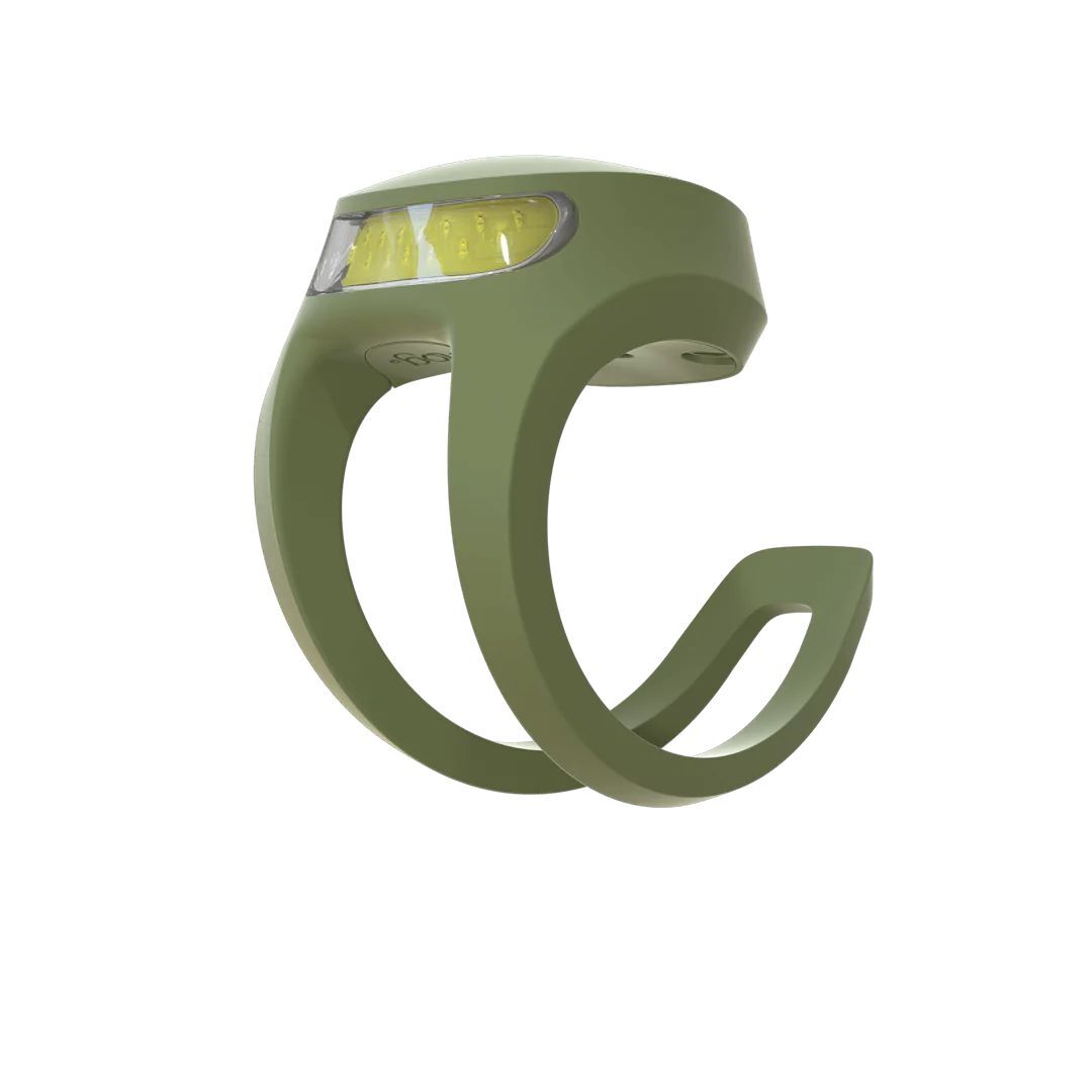 [ new goods unused ] Japan regular goods knog. (nog) bicycle front LED light FROG V3 Front AJ Green Army jacket green 