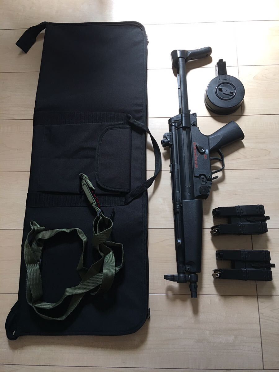 東京マルイ MP5A5 HC 240連 ドラムマガジン ガンケース スリング 検 M4 AK47 M14 89式 P90 SIG HK417 SCAR M40A5_画像1