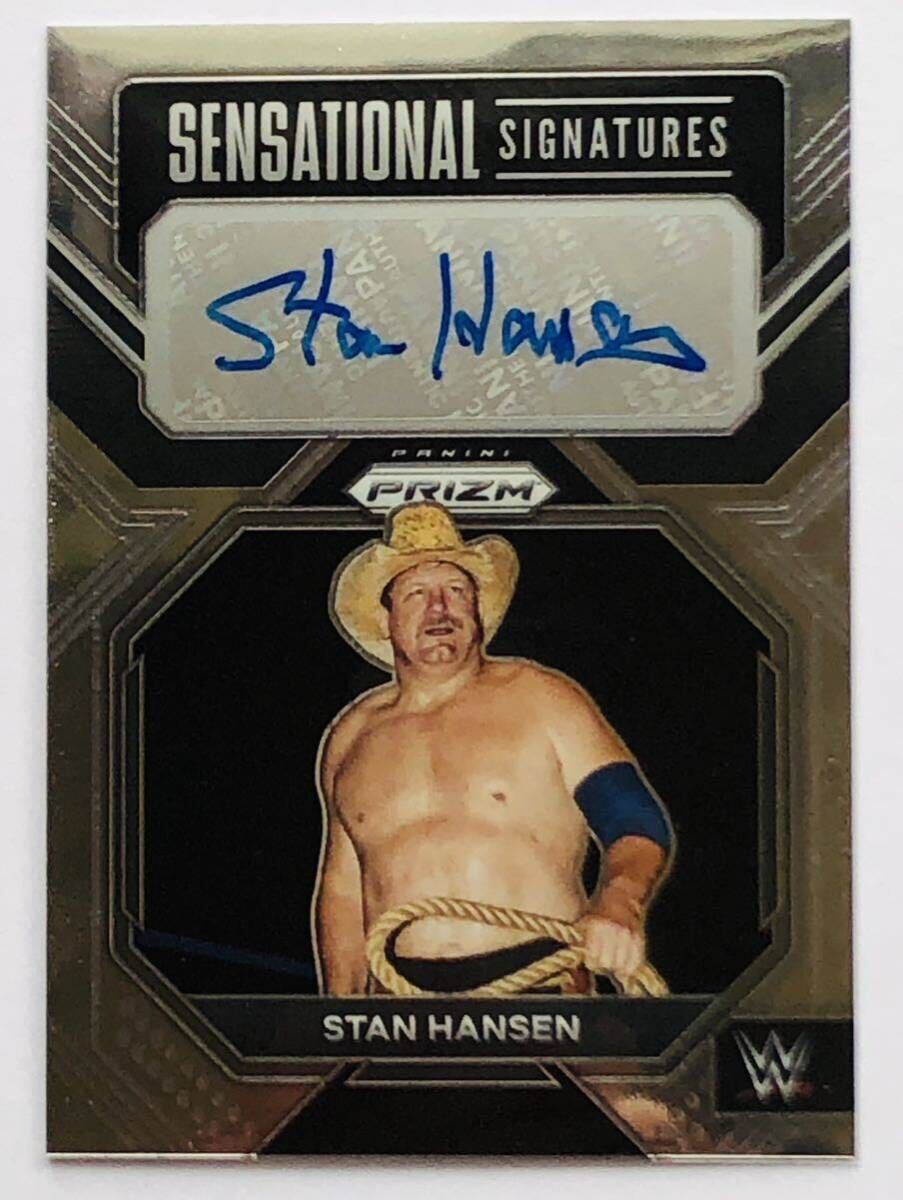 スタン・ハンセン 直筆サインカード 2023 Panini Prizm WWE 　プロレスカード_画像1