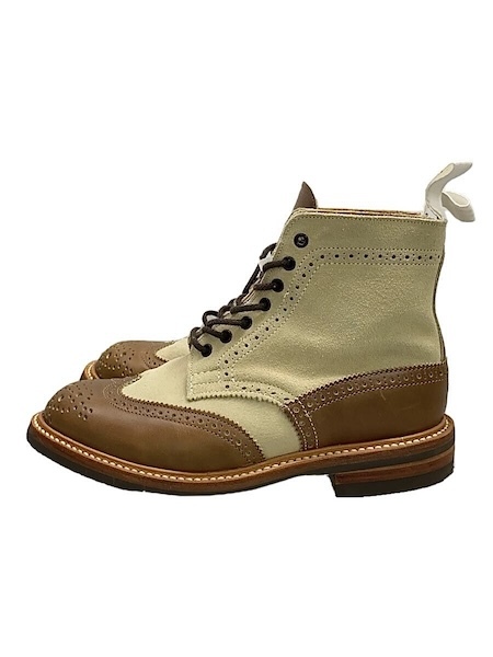 TK new goods close Tricker's Tricker*s [ wonderful light beige × Brown color ] Country boots leather shoes 