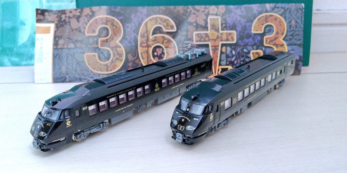 KATO リレーつばめ 改造 JR九州 787系 観光列車 36+3 6両 ツヤあり光沢塗装 LED室内灯 高輝度ライトつきの画像1