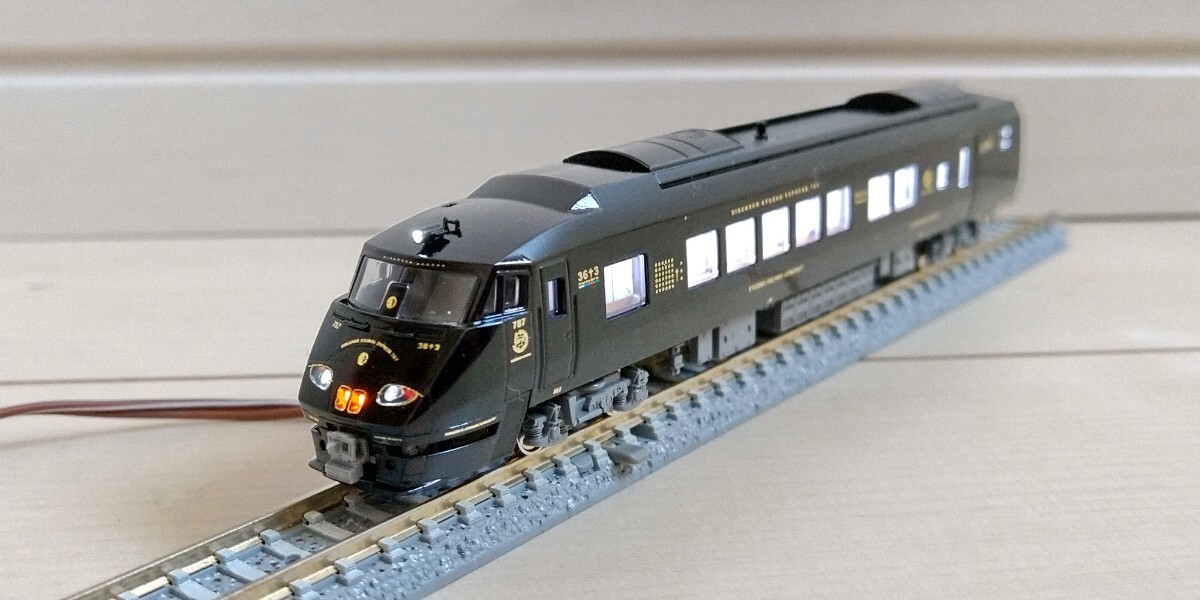 KATO リレーつばめ 改造 JR九州 787系 観光列車 36+3 6両 ツヤあり光沢塗装 LED室内灯 高輝度ライトつきの画像7